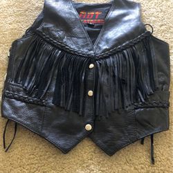 Womens Leather Riding Vest