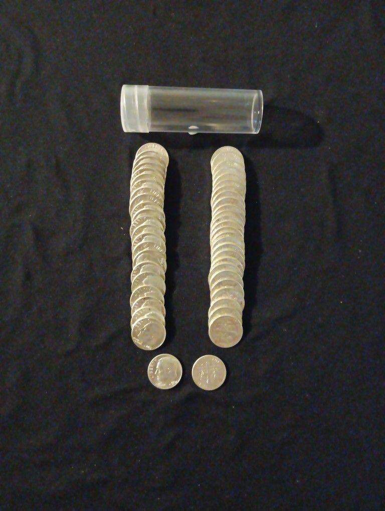 Roll of Roosevelt Silver Dimes