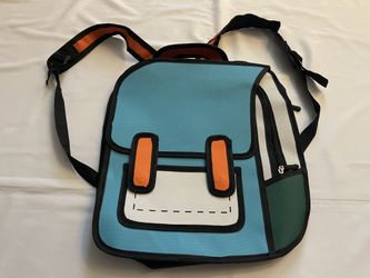 2D Cool Fashion Backpack Purse Handbag Bag Casual Shoulder Straps Colorful