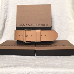 👄 Banana Republic Wide Italian Cow Leather Belt