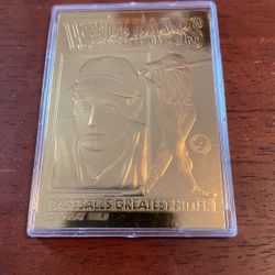 Ted Williams 23 karat gold foil baseball card