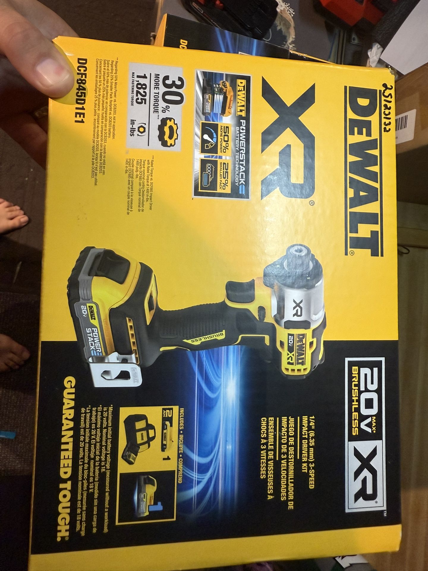 Dewalt XR brushless 3 speed impact driver with power stack battery and charger new $185 firm in n Lakeland