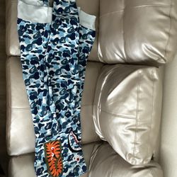 Bape Blue Hoodie Large