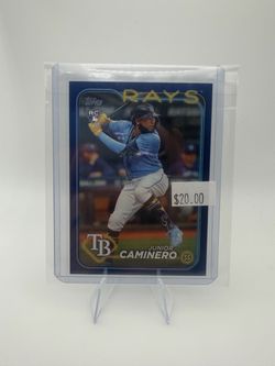 2024 Junior Caminero Topps Royal Blue Rookie RC #628 Rays