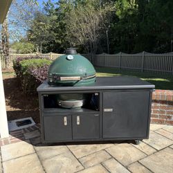 XL Big Green Egg + Premium Challenger Designs “Torch 54” Grill Cart