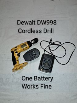 Dewalt DW998 Cordless Drill (No Carrying Case) Works Fine, Has One Battery