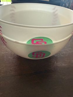San Diego Padres Plastic Bowls Set of 2