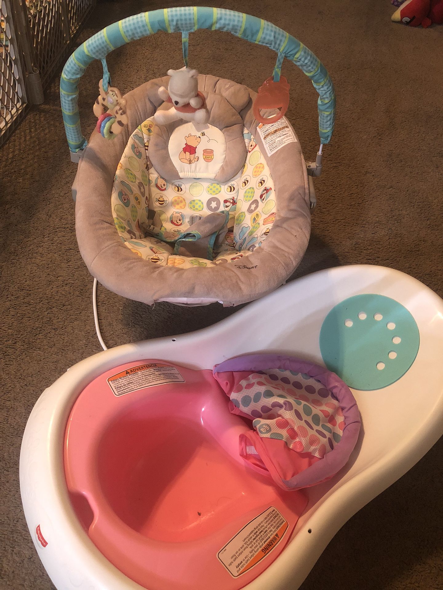 Baby Disney Swing And Bath Tub