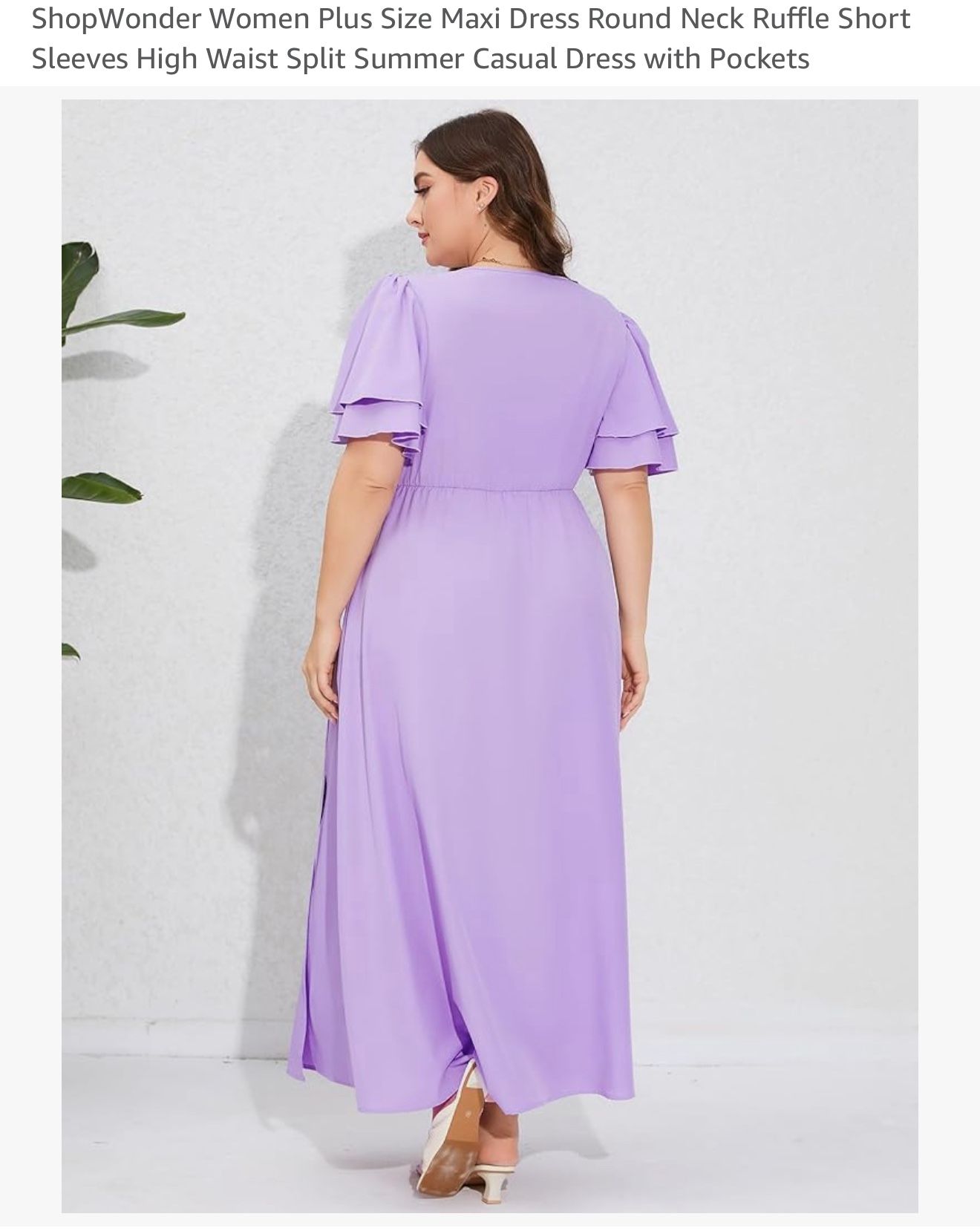 Linen Lavender Maxi Dress 3xl Size  