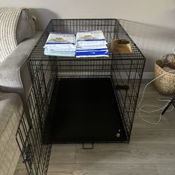 Dog Crate With Puppy Pee Pads