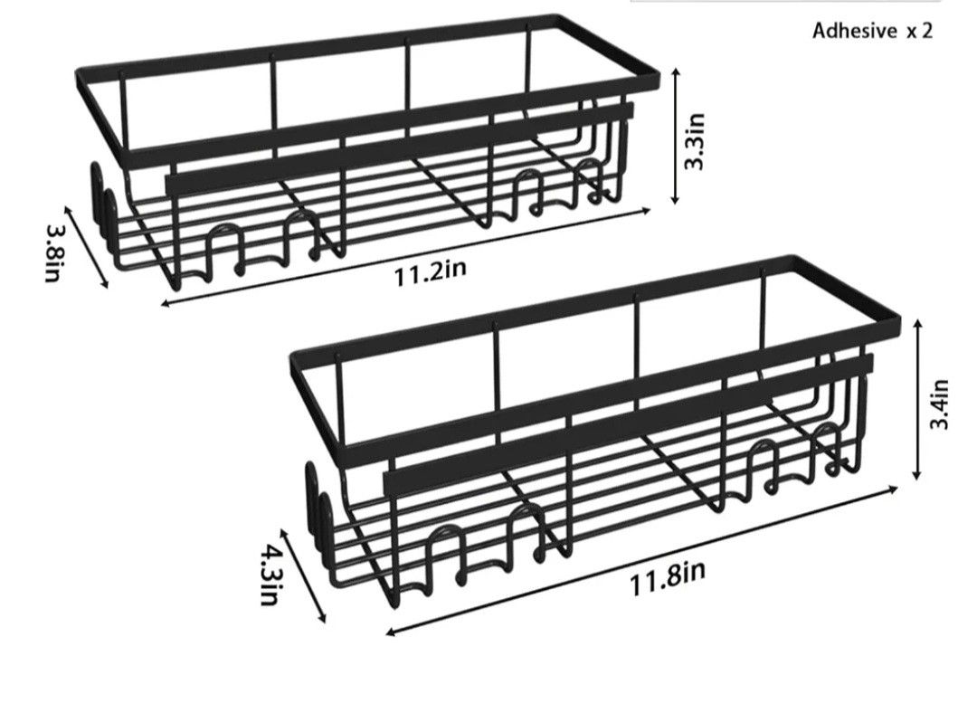 Caddy 2 pack Stainless Steel Black