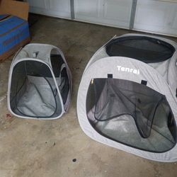 Animal play pen and cat litter box cover