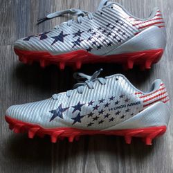 Youth Under Armour Football Cleats Stars and Stripes SIZE 5.5Y