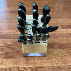 Kitchen Knife Block Set 18 Piece