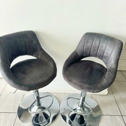 2 Grey Bar Stools