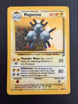Magneton Base Set 2 Pokemon Card