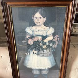 19th Century Flower Girl Art 