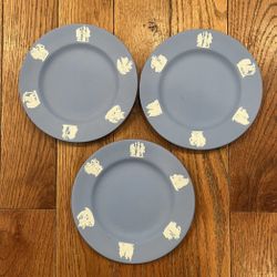 Wedgwood Jasperware Plate Dish Grecian Bread Butter Set Lot Lot 3 Vintage MCM