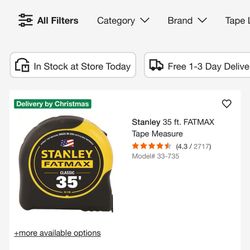 Stanley Measurement Tapes 