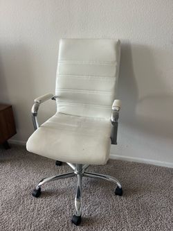 White Rolling Desk Chair