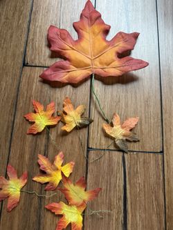 140 Wired Crepe Paper Autumn Leaves for Wedding or Holiday Decor
