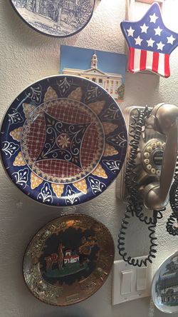 Vintage Wall-Mount Telephone Silver   $10Rotary Style