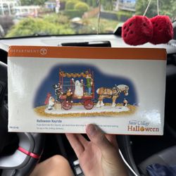 Vintage Halloween Snow Village Decoration