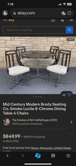 Retro Glass Top Dining Table 