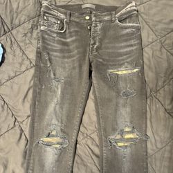 Amiri Jeans + Shirt $500
