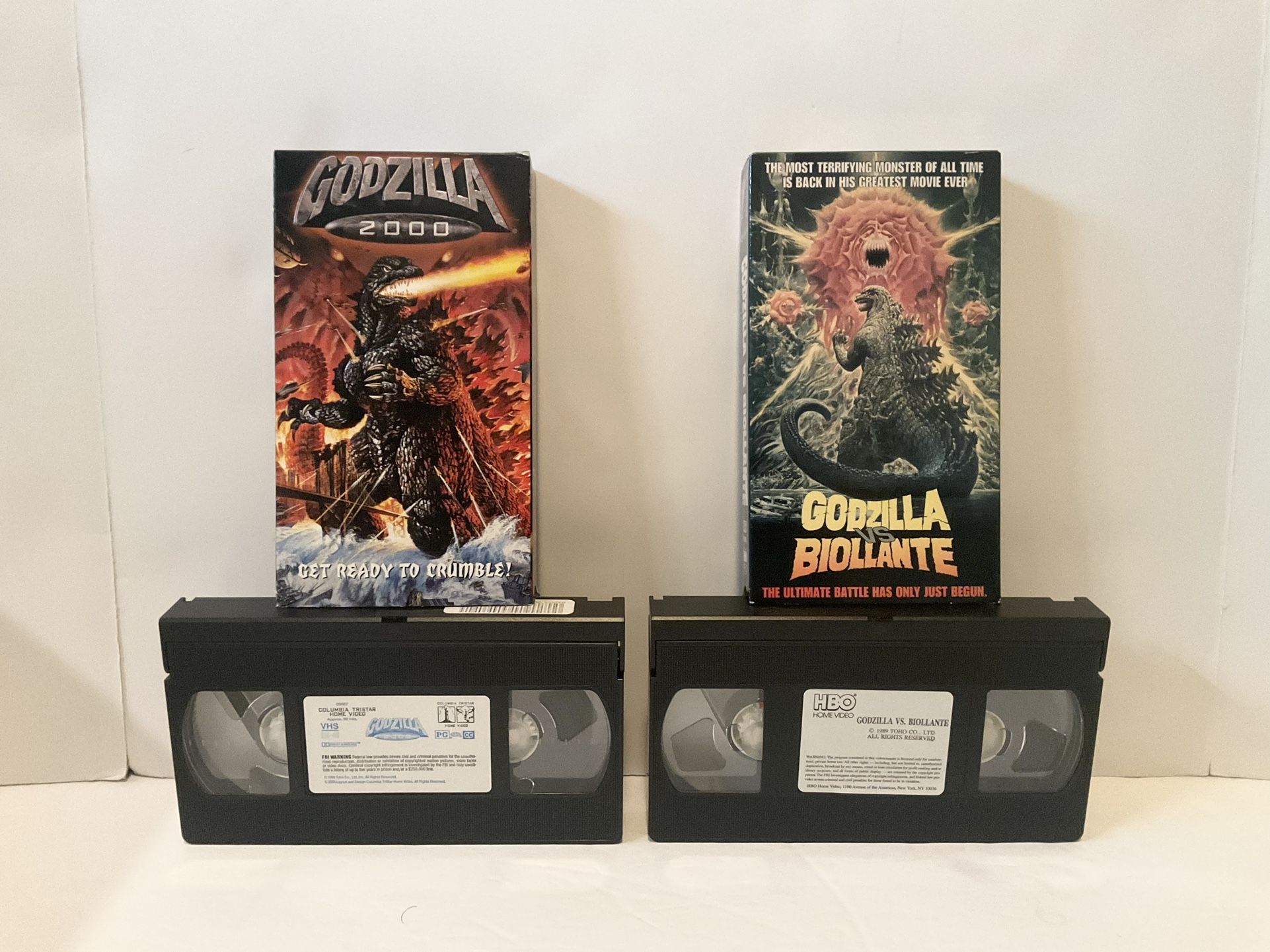 Godzilla Vs Biollante & Godzilla 2000 VHS Set