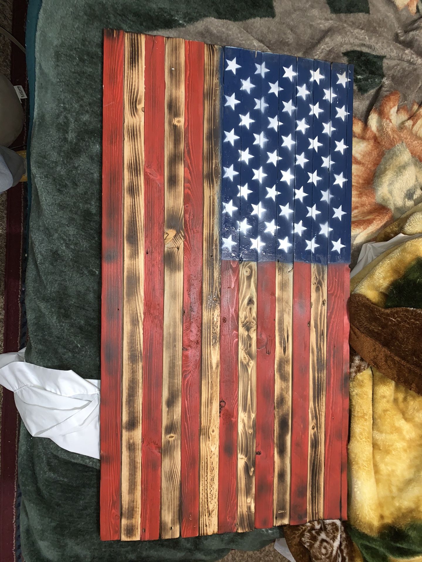 USA WOOD FLAG