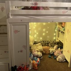 Wayfair Twin Size Loft Bed With Desk, Drawers and Shelves 