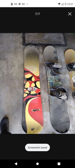 Red snow board