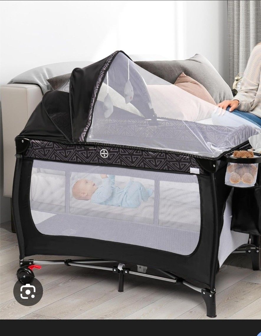 Baby Crib Portable 4-in-1