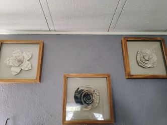 News Articles and Music Note Flower Art Pieces