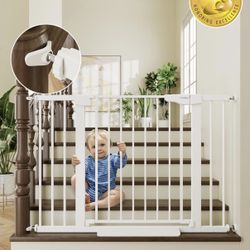Baby Gate - Cumbor 29.7-46" Baby Gate for Stairs, Toddler Safety Essentials