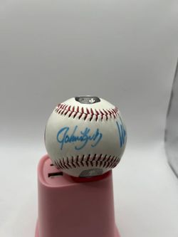 John Kruk / Wes Chamberlain Dual Signed Fotoball JSA