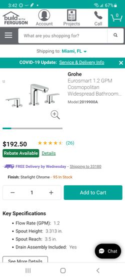 Grohe Widespread Faucet