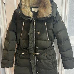 MICHAEL KORS  Women's Faux-Fur-Trim Hooded Puffer Coat, 