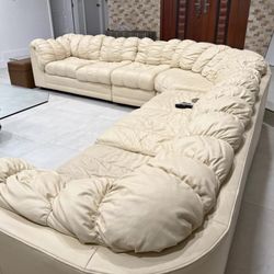 Vintage leather sectional - modular. Price Including Delivery 