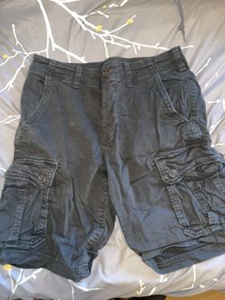 American Eage Active Flex Black Cargo Shorts Sz 34