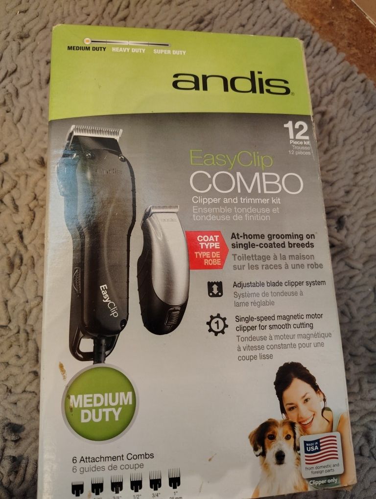 Andis EasyClip Combo Dog Clipper And Trimmer Kit