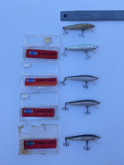 $15  Vintage Lot of 5 BUD ADAMS CLASSIC LURES BOX PAPER