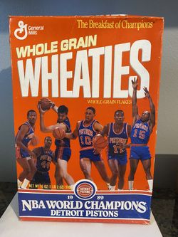 Detroit pistons 1989 Unopened Box Of Wheaties