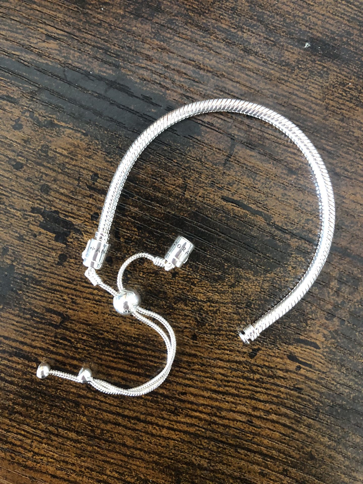 New Pandora Adjustable Silver Bracelet