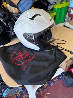 BILT Tour Motorcycle Helmet With Drop Down Sunvisor; 3/4 Design, Sz Medium Paid $99