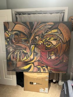 Painting by Ian Ross. 4' x 5'