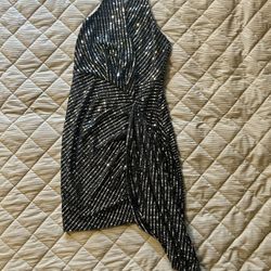 Black Sequin Halter Dress (New w/ Tags)