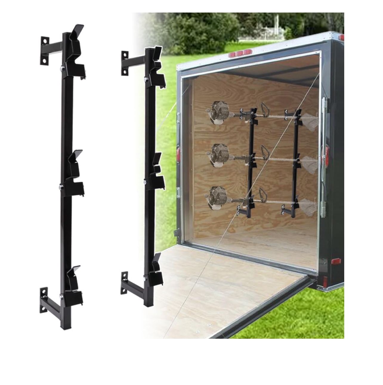 Trimmer Rack,3 Place Trimmer Racks for Enclosed Trailers,Trailer Rack Weedeater Rack
