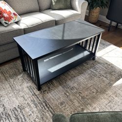 Black 44” Rectangle Coffee Table 